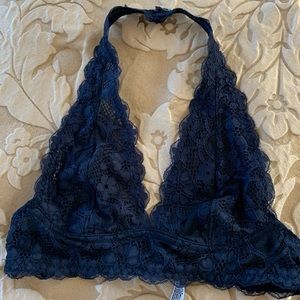 Black XS Free People lace bra.
